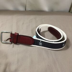 Gells Newtown CT Country Club Golf Belt Size 36 Canvas Leather NCC 1915 New